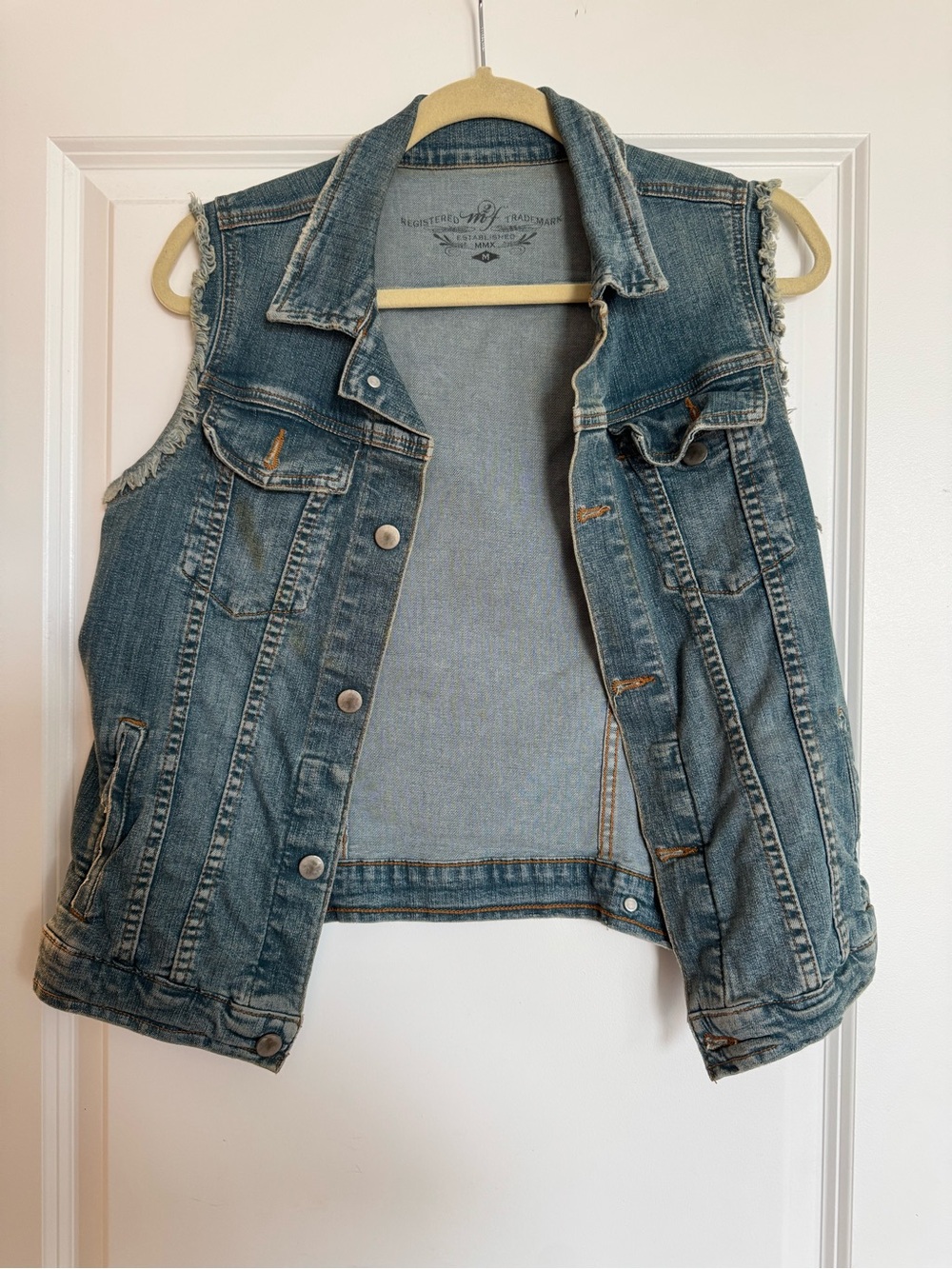 Denim Sleeveless Jean Vest - Light Blue